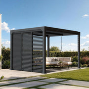 Sunshade Atlantic Adjustable Aluminum Louvered Pergola Side Panel for Privacy & Shade