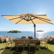 Sunshade Aegis Pro Cantilever Patio Umbrella with 360° Rotation, Stepless Tilt & Aluminum Frame