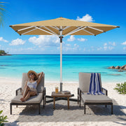 Sunshade Heavy-Duty Market Patio Umbrella — Double-Vented 300 GSM Canopy & Aluminum Pole, 9–11 ft. Round or Square