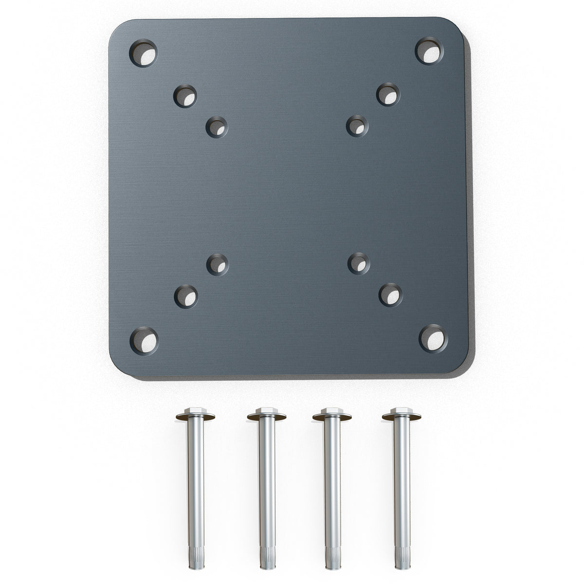Sunshade Aegis 7.9 in. Steel Concrete Mounting Plate for Cantilever Umbrellas — 0.4 in. Thick with Expansion Bolts